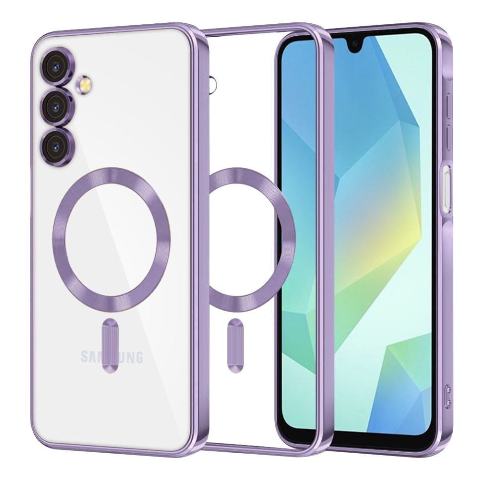 Husa pentru Samsung Galaxy A17 5G, SKYDDAR INNOVATION, Luxury Shield Magsafe, Protectie Antisoc, set cu sticker, Mov