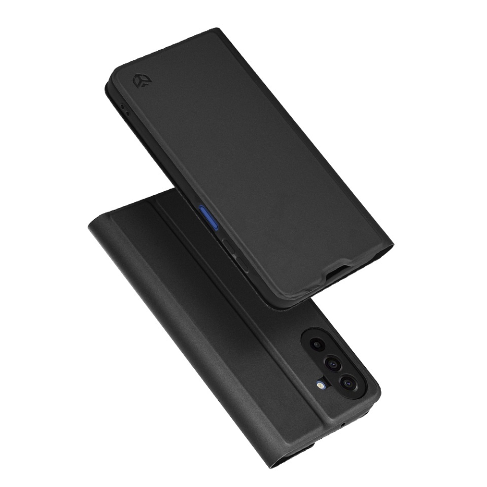 Husa pentru Samsung Galaxy A17 5G, SKYDDAR INNOVATION, Magskin Book, tip Carte cu Portofel Interior, set cu sticker, Negru
