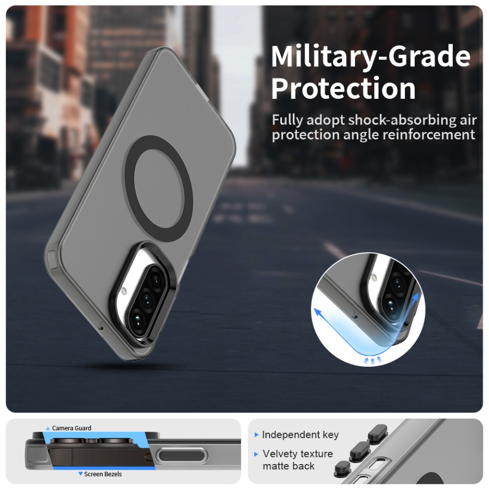 Husa pentru Samsung Galaxy A17 5G, SKYDDAR INOVATION, CandyCase, Magsafe, set cu sticker, Negru - 2 | YEO
