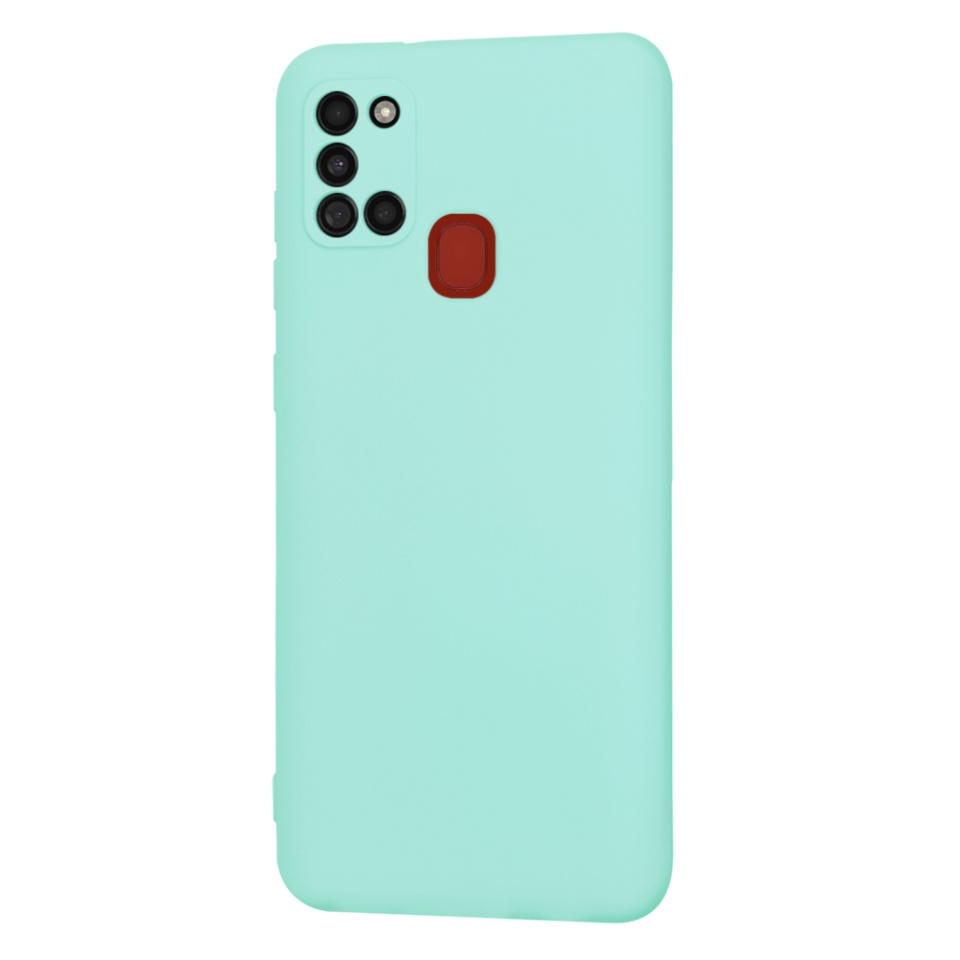 Husa pentru Samsung Galaxy A21s din Silicon Catifelat, Protectie Premium, Skyddar SoftElegance - Turcoaz - 3 | YEO