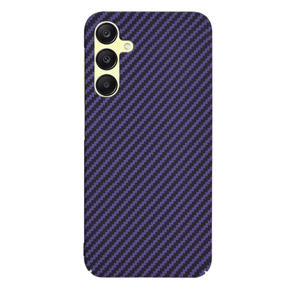 Husa pentru Samsung Galaxy A25 5G, SKYDDAR INNOVATION, Carbonite FiberShell, Mov, set cu sticker - 3 | YEO