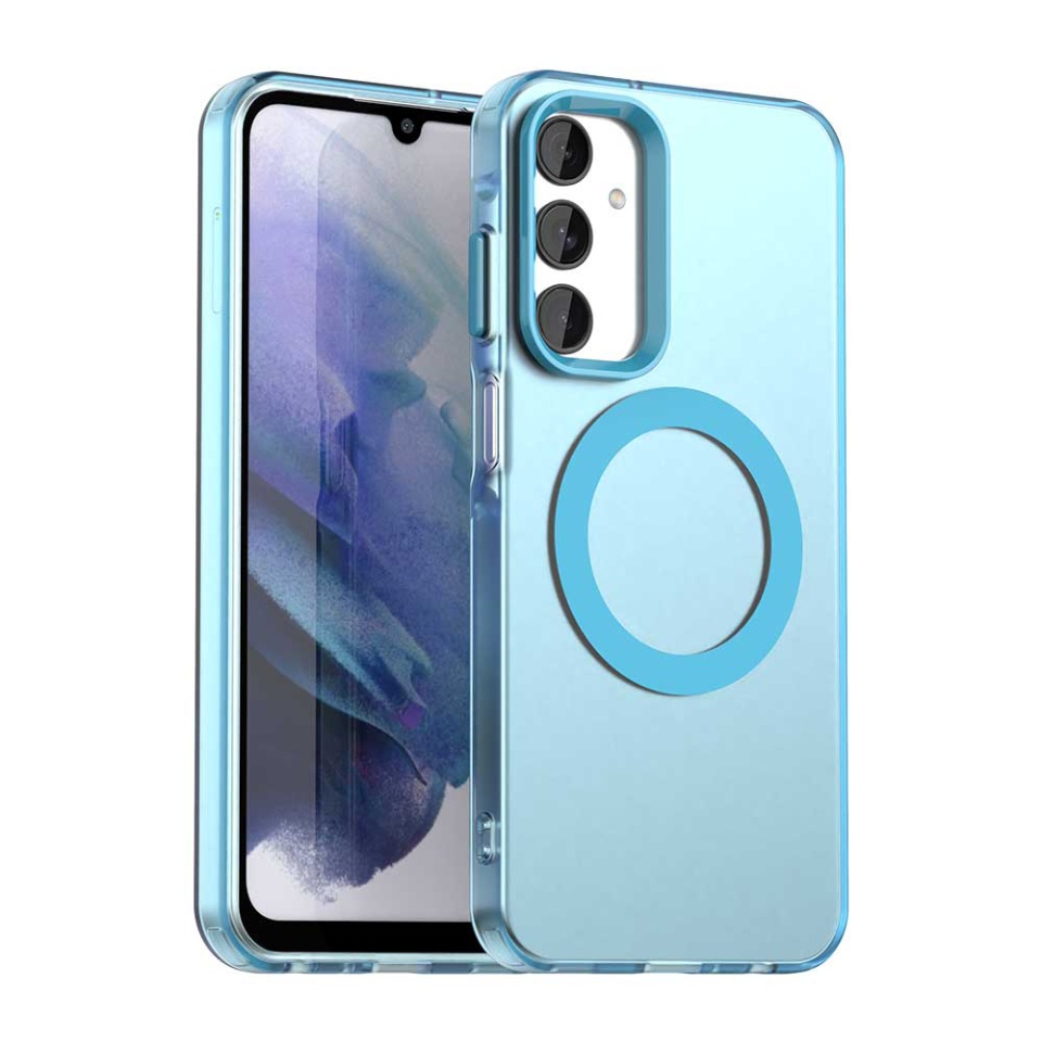 Husa pentru Samsung Galaxy A25 5G, SKYDDAR INOVATION, CandyCase, Magsafe, set cu sticker, Albastru