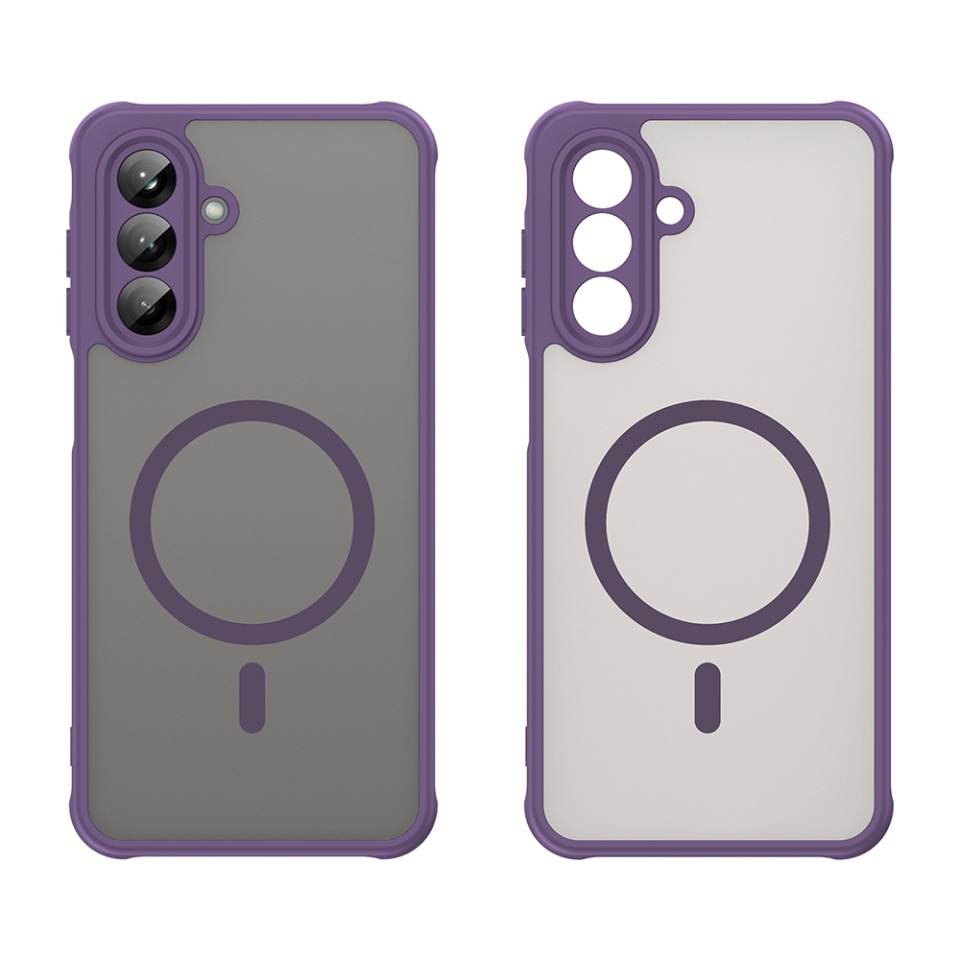 Husa pentru Samsung Galaxy A26 5G, SKYDDAR INNOVATION, HaloFrost MagSafe II, Antisoc, set cu sticker, Mov - 1 | YEO