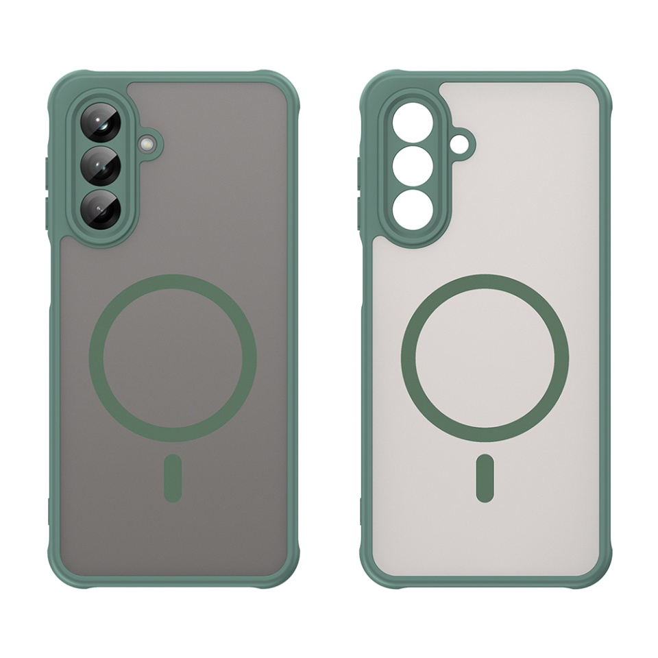Husa pentru Samsung Galaxy A26 5G, SKYDDAR INNOVATION, HaloFrost MagSafe II, Antisoc, set cu sticker, Verde - 1 | YEO