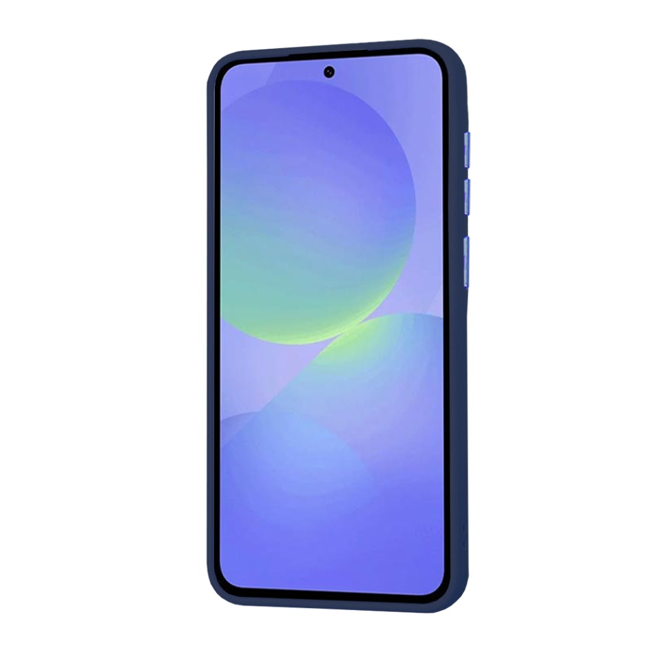 Husa pentru Samsung Galaxy A36 5G, SKYDDAR INNOVATION, HaloFrost, AntiSoc, Bleumarin, set cu sticker - 1 | YEO