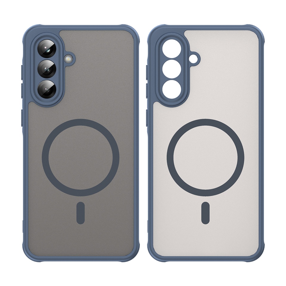 Husa pentru Samsung Galaxy A36 5G, SKYDDAR INNOVATION, HaloFrost MagSafe II, Antisoc, set cu sticker, Bleumarin - 1 | YEO