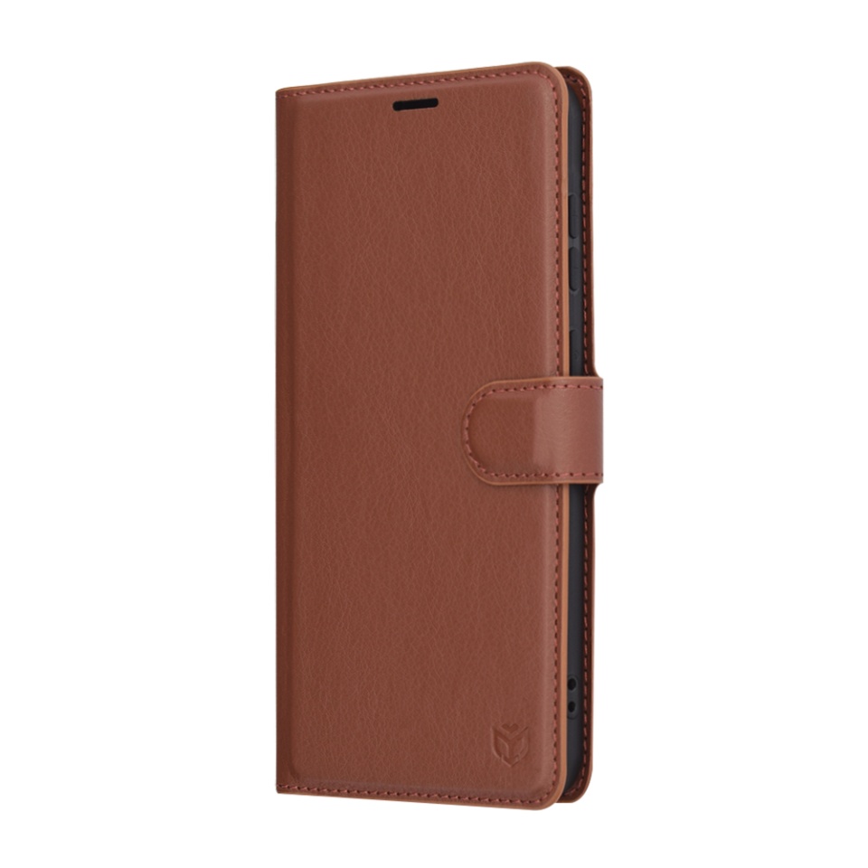 Husa pentru Samsung Galaxy A36 5G, SKYDDAR INNOVATION, Leather Wallet, tip Carte, cu Portofel Interior, Finisaje Premium, Maro, set cu sticker - 3 | YEO