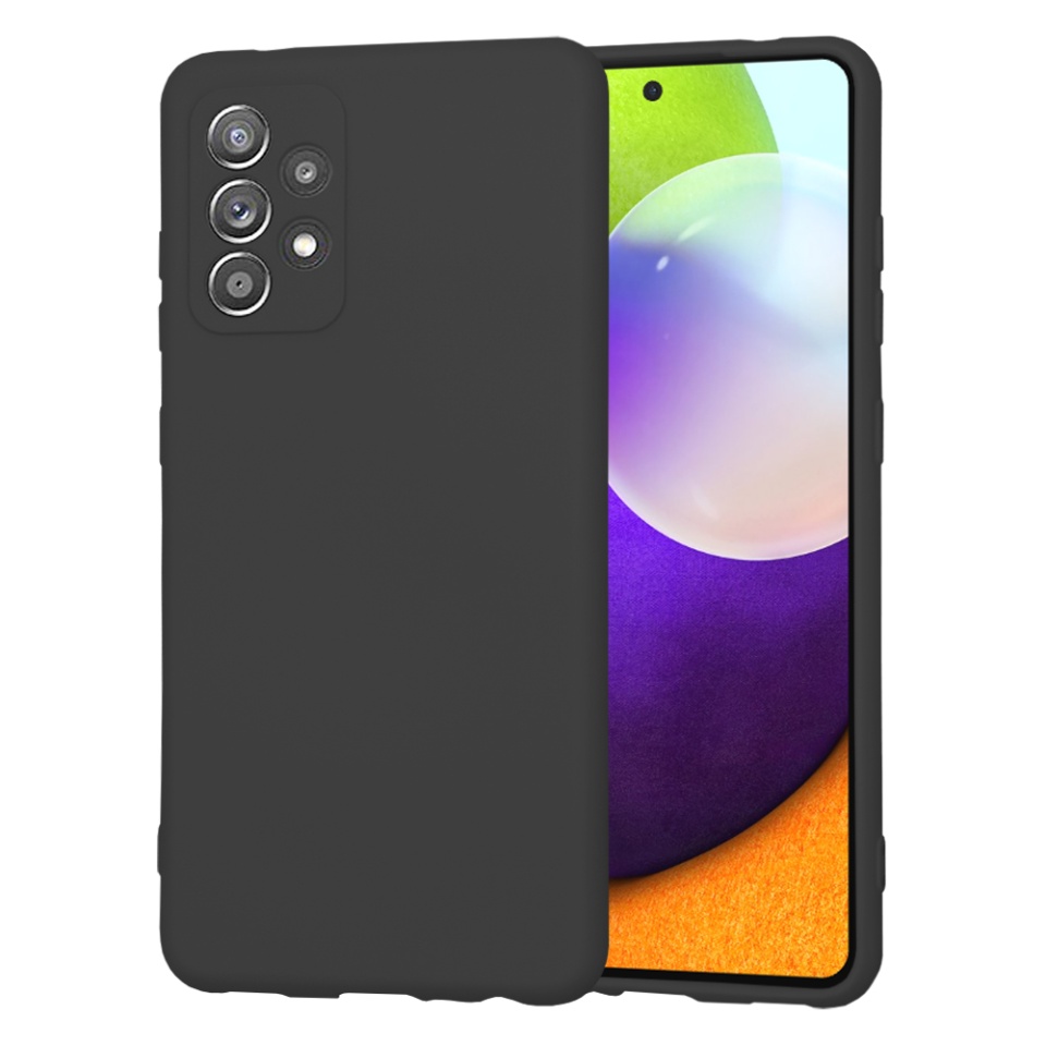 Husa pentru Samsung Galaxy A52 5G / Galaxy A52 4G / Galaxy A52s 5G din Silicon Catifelat, Protectie Premium, Skyddar SoftElegance - Negru