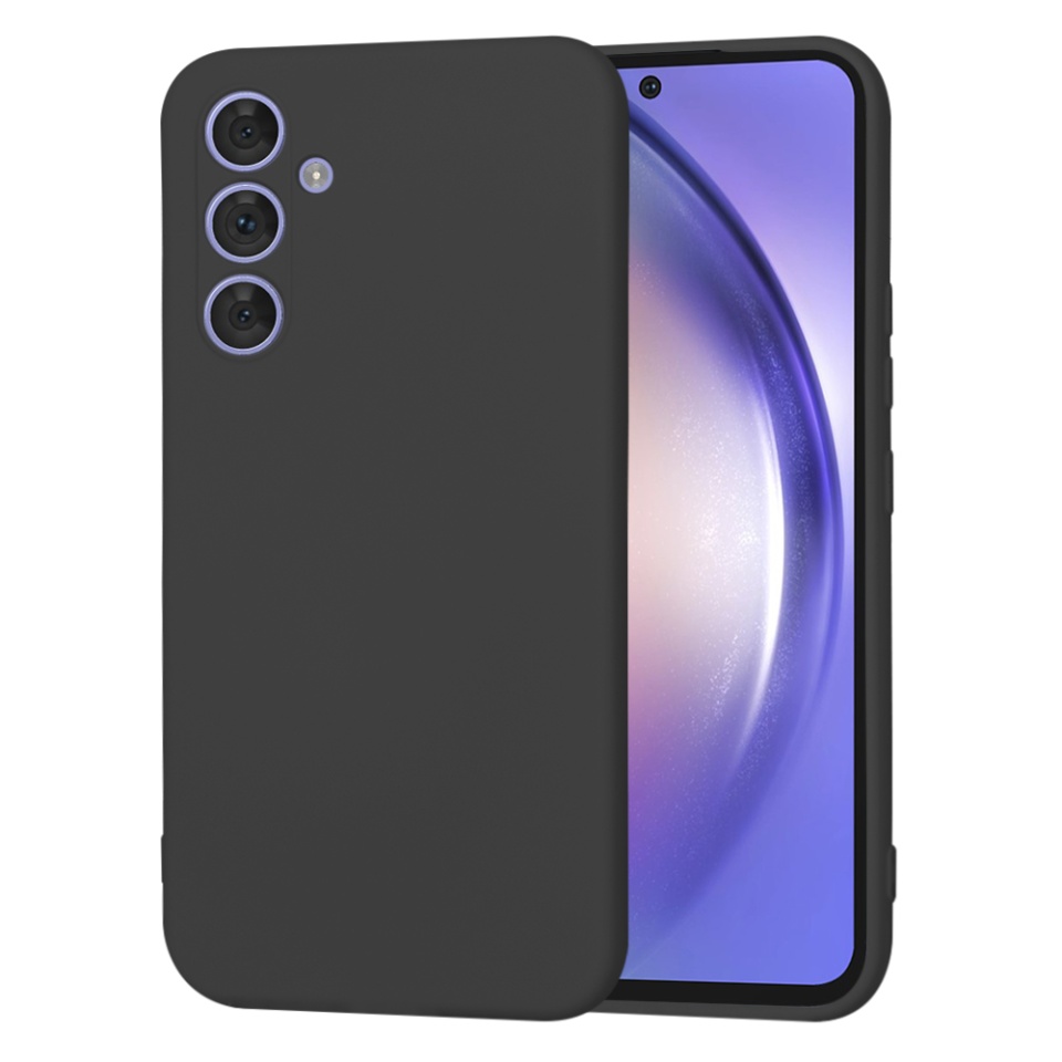 Husa pentru Samsung Galaxy A54 din Silicon Catifelat, Protectie Premium, Skyddar SoftElegance - Negru