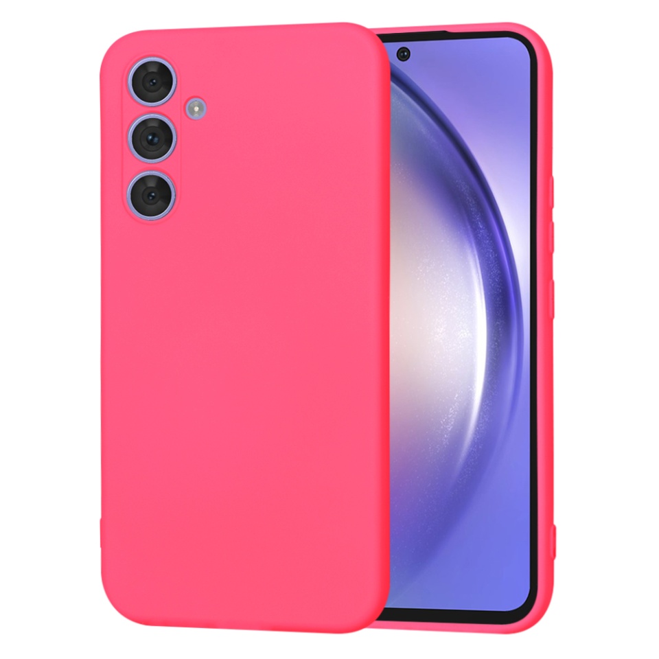 Husa pentru Samsung Galaxy A54 din Silicon Catifelat, Protectie Premium, Skyddar SoftElegance - Fucsia
