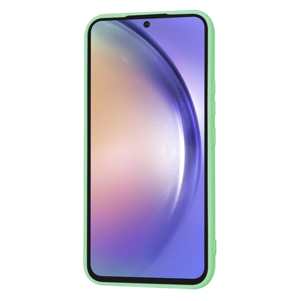 Husa pentru Samsung Galaxy A54 din Silicon Catifelat, Protectie Premium, Skyddar SoftElegance - Verde deschis - 3 | YEO