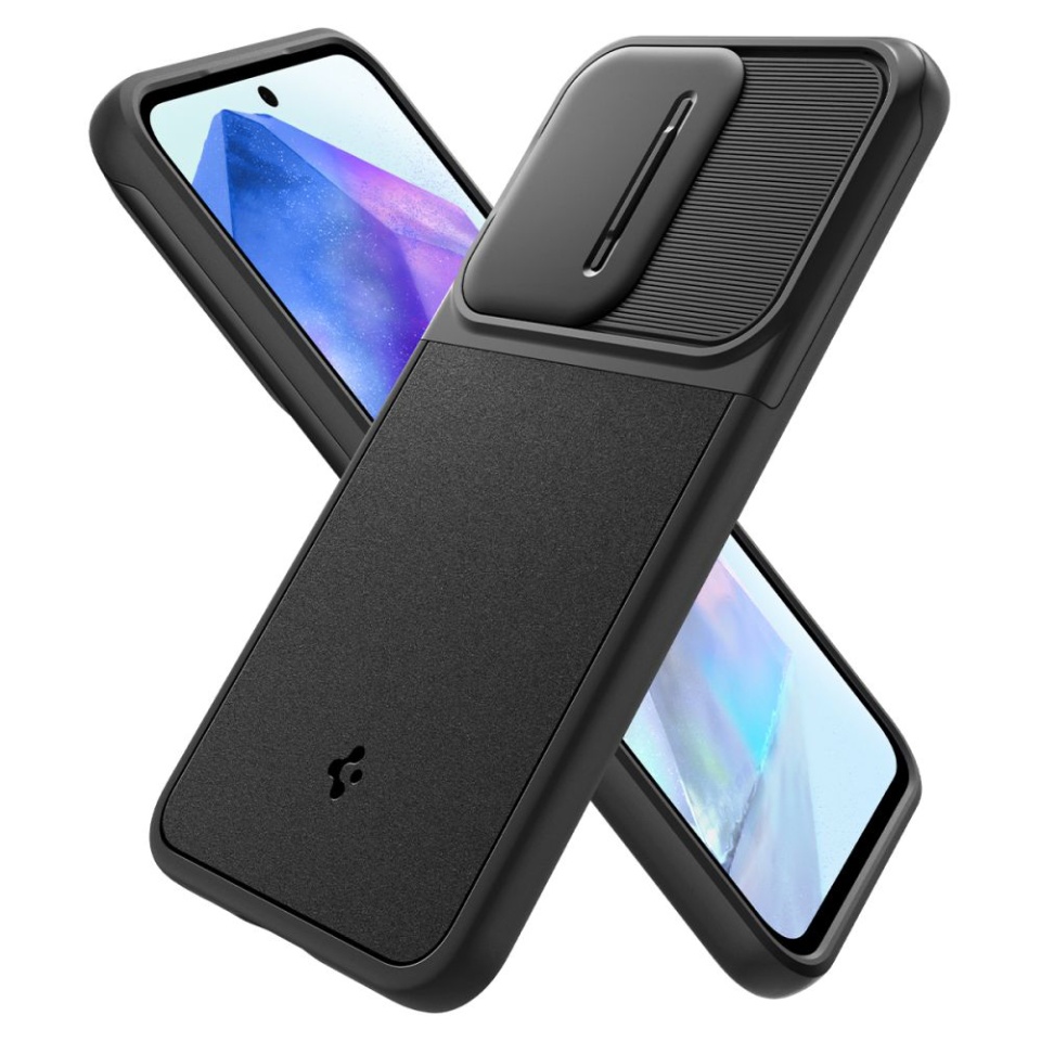Husa pentru Samsung Galaxy A55 5G, Spigen Optik Armor - Negru - 1 | YEO