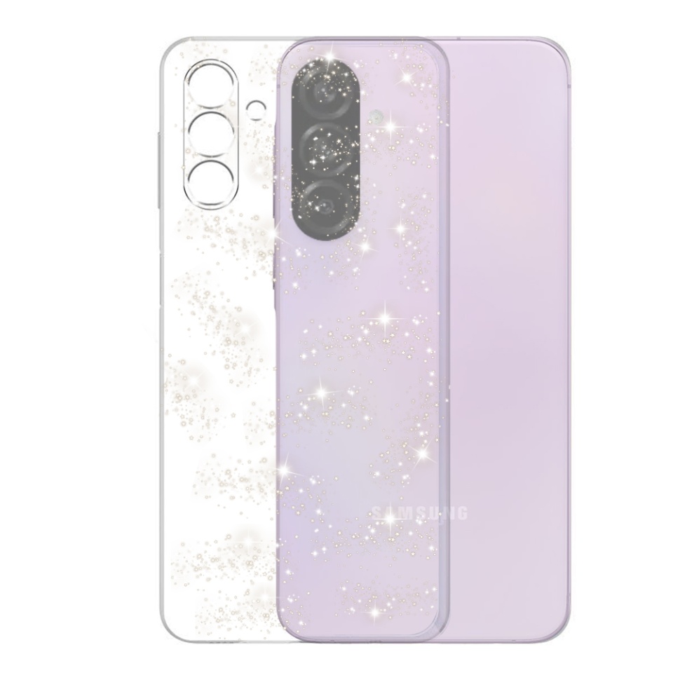 Husa pentru Samsung Galaxy A56 5G din Silicon TPU cu Sclipici, Design Elegant si Ultra Subtire, SKDR Shine - Transparenta