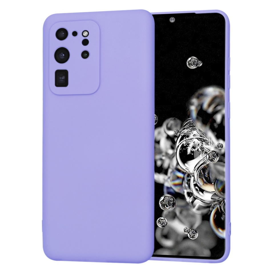 Husa pentru Samsung Galaxy S20 Ultra 5G / Galaxy S20 Ultra din Silicon Catifelat, Protectie Premium, Skyddar SoftElegance - Violet