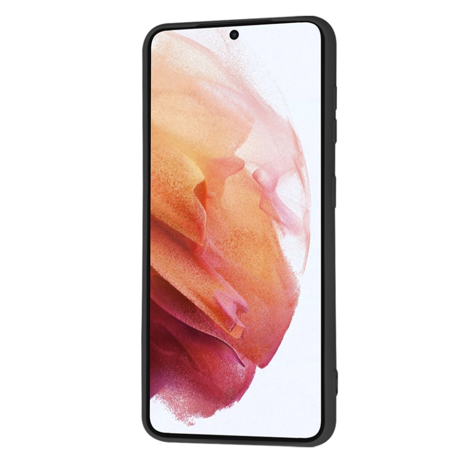 Husa pentru Samsung Galaxy S21 5G din Silicon Catifelat, Protectie Premium, Skyddar SoftElegance - Negru - 2 | YEO