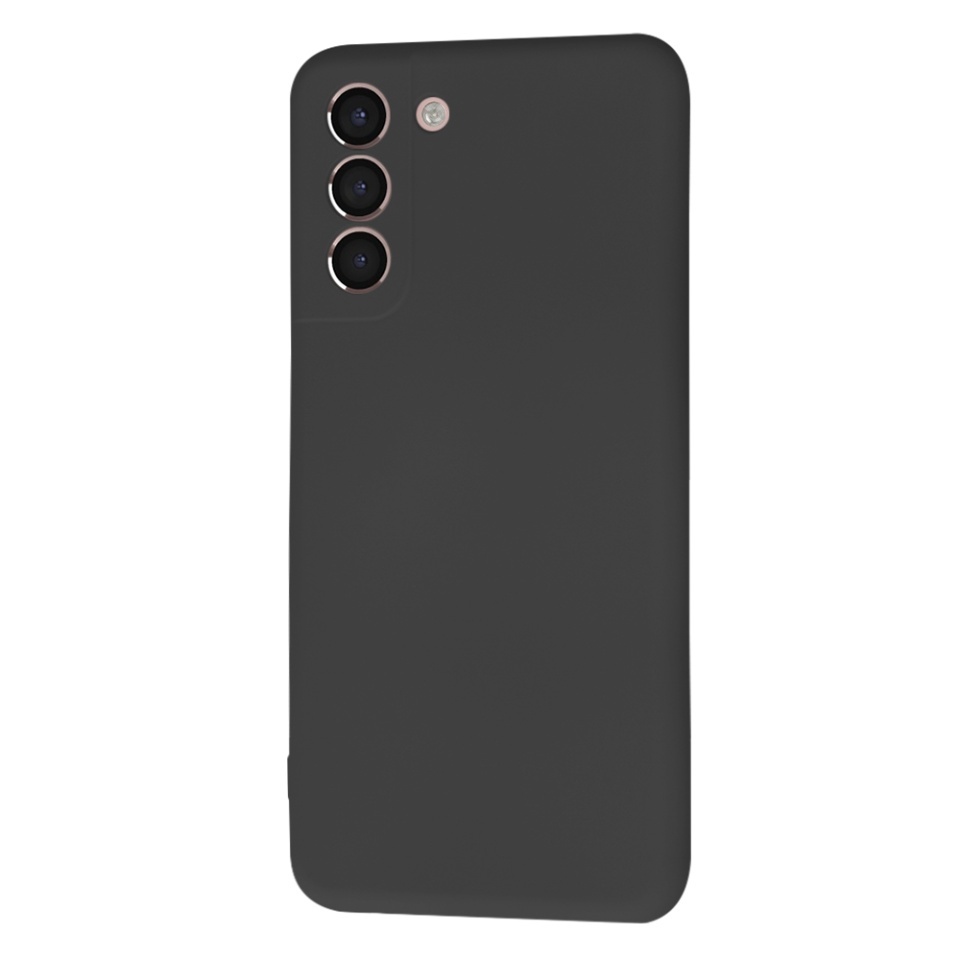 Husa pentru Samsung Galaxy S21 5G, SKYDDAR INNOVATION, din Silicon Catifelat, SoftElegance, set cu sticker, Negru - 3 | YEO