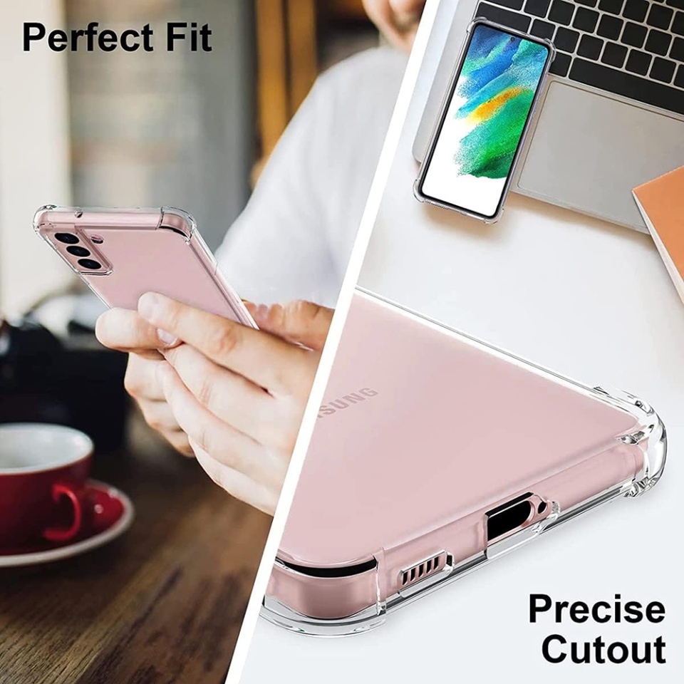 Husa pentru Samsung Galaxy S21 5G , SKYDDAR INNOVATION, Shockproof Clear din Silicon Slim, Transparenta, set cu sticker - 3 | YEO
