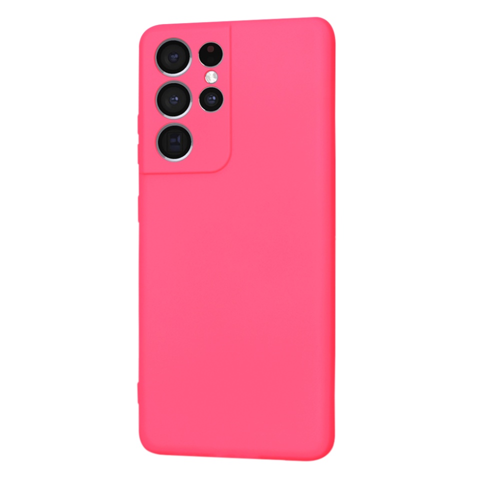 Husa pentru Samsung Galaxy S21 Ultra 5G din Silicon Catifelat, Protectie Premium, Skyddar SoftElegance MagSafe - Fucsia - 2 | YEO