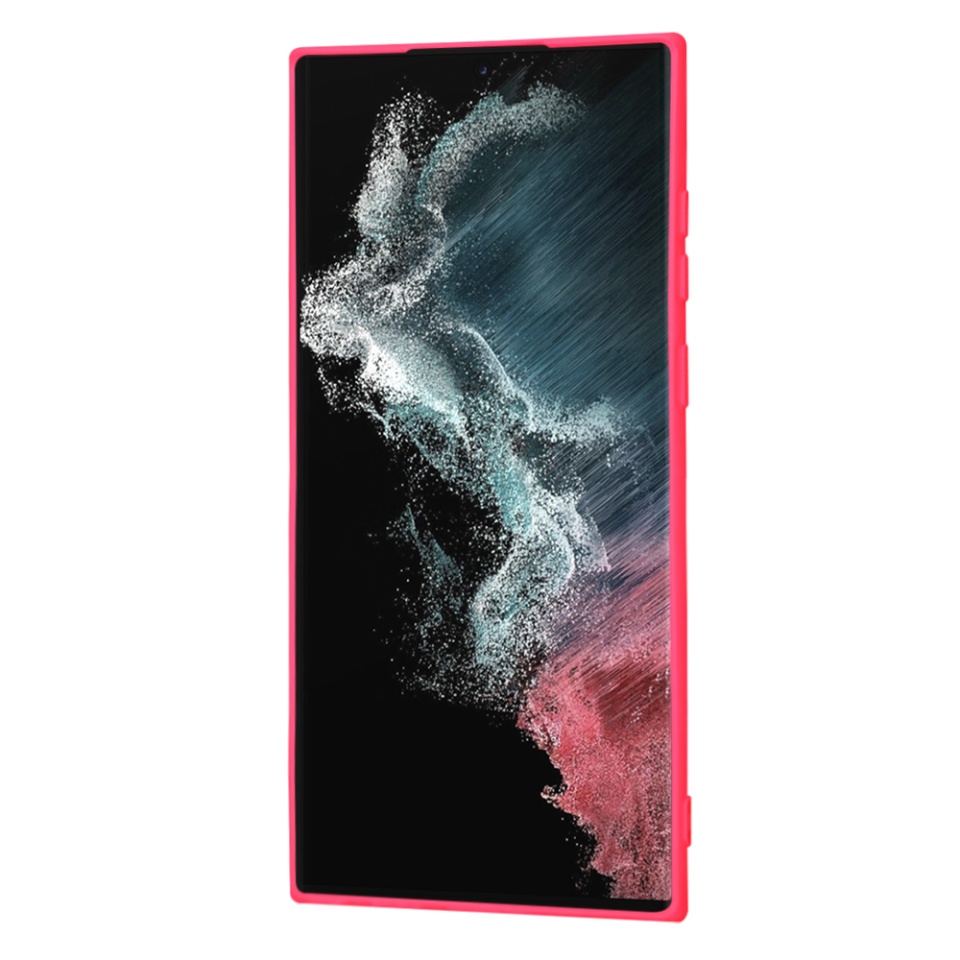 Husa pentru Samsung Galaxy S22 Ultra 5G din Silicon Catifelat, Protectie Premium, Skyddar SoftElegance - Fucsia - 2 | YEO