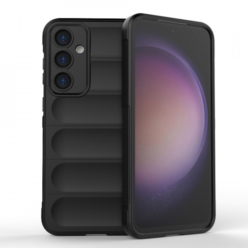 Husa pentru Samsung Galaxy S23 FE eleganta, din silicon mat, SKDR Vogue - Negru