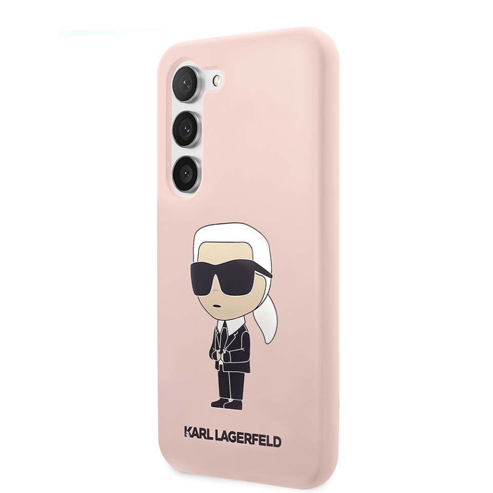 Husa pentru Samsung Galaxy S23 Plus, Silicone, Karl Lagerfeld, Roz - 3 | YEO