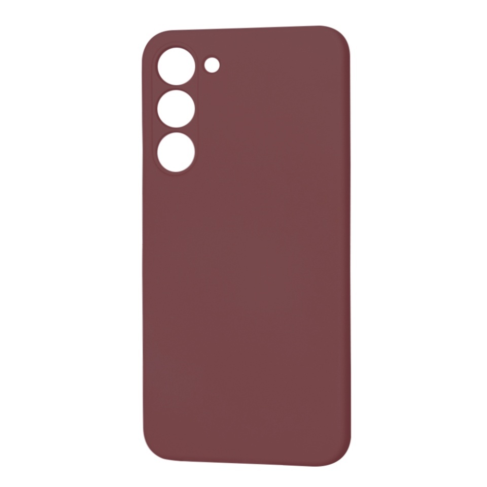 Husa pentru Samsung Galaxy S23 Plus, SKYDDAR INNOVATION, din Silicon Catifelat, SoftFlex Magsafe, set cu sticker, Bordo - 2 | YEO