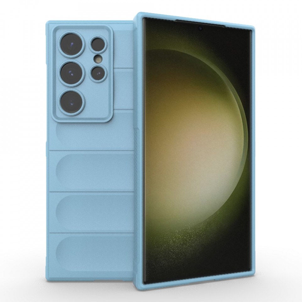 Husa pentru Samsung Galaxy S23 Ultra eleganta, din silicon mat, SKDR Vogue - Bleu