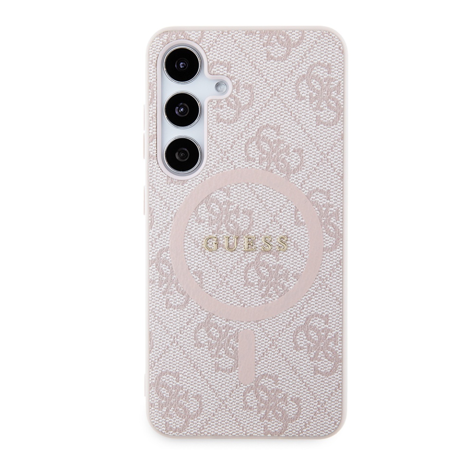 Husa pentru Samsung Galaxy S24, 4G Collection Leather MagSafe, Guess - Roz - 2 | YEO