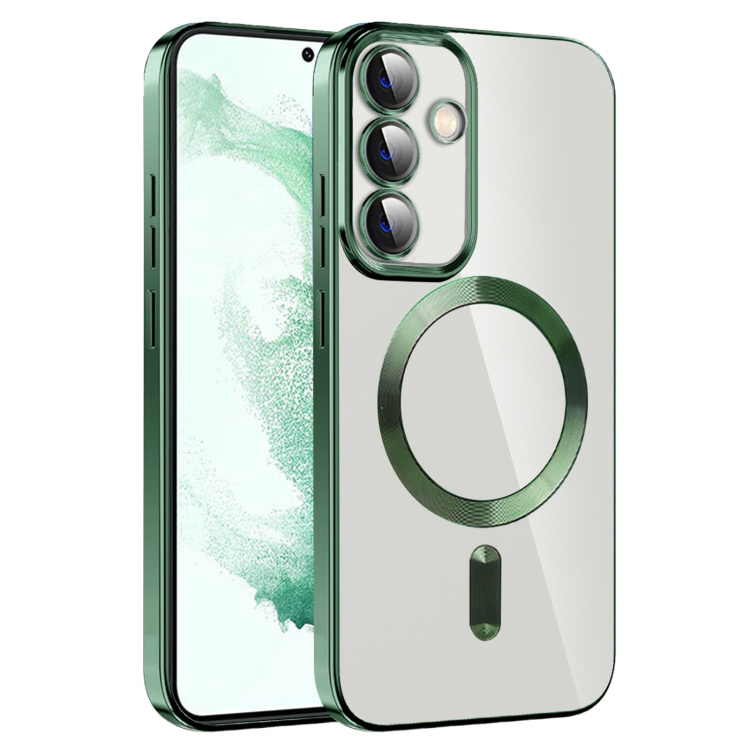 Husa pentru Samsung Galaxy S24 Plus cu Magsafe integrat, SKYDDAR Luxury Shield - Verde inchis