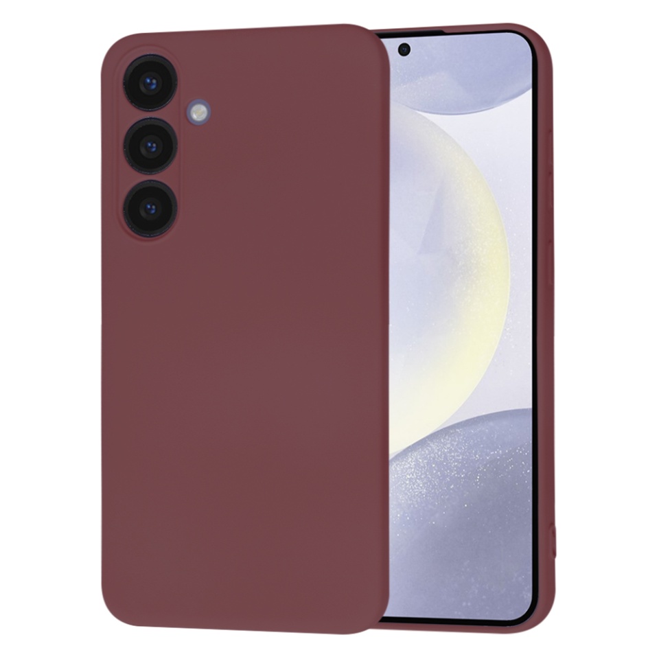 Husa pentru Samsung Galaxy S24 Plus din Silicon Catifelat, Protectie Premium, Skyddar SoftElegance MagSafe - Bordo