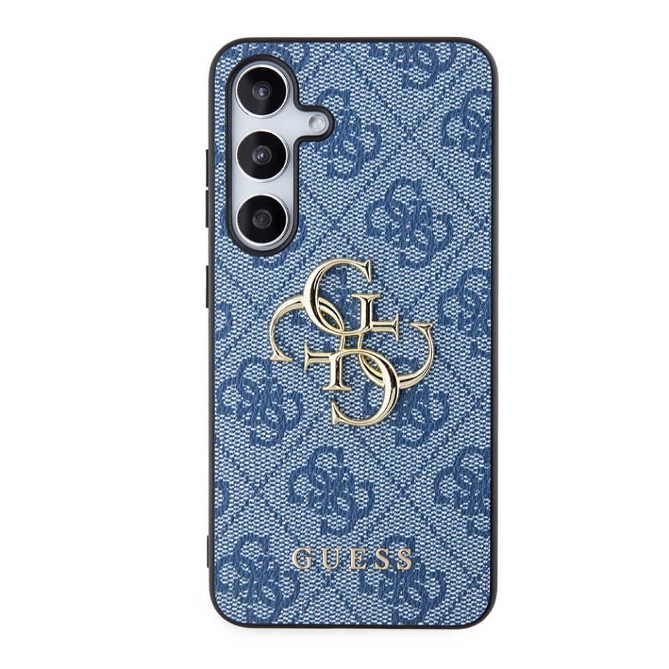Husa pentru Samsung Galaxy S24 Plus, Guess 4G Metal Logo, Protectie Slim, Compatibila, Albastru - 1 | YEO