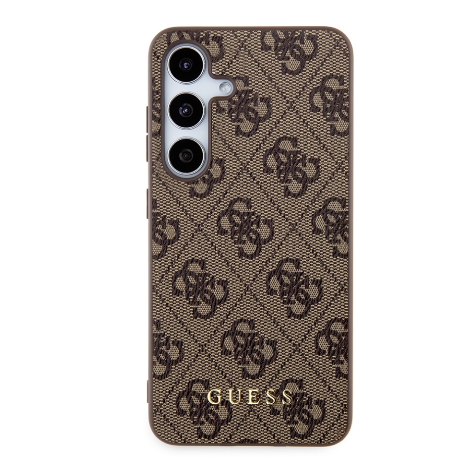 Husa pentru Samsung Galaxy S24 Plus, Guess, Hardcase 4G Metal Gold Logo, Maro - 1 | YEO