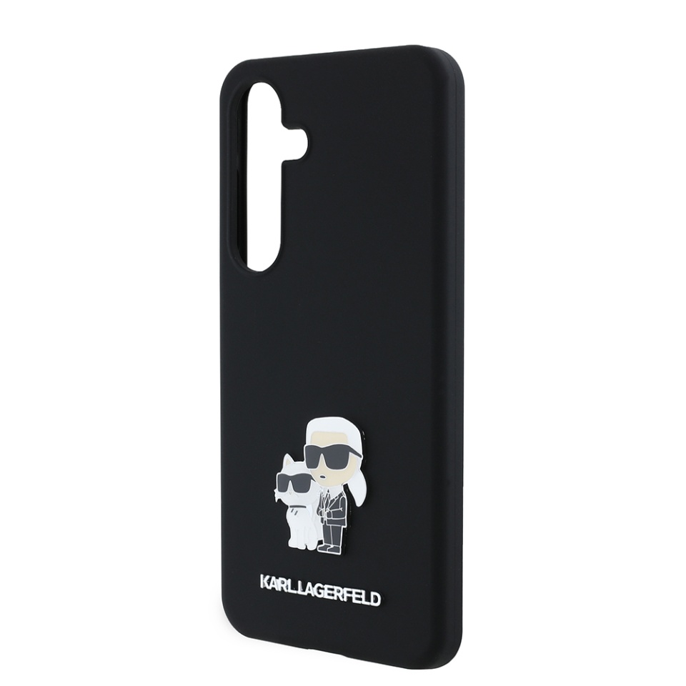 Husa pentru Samsung Galaxy S24, Silicone, Karl Lagerfeld, Negru - 3 | YEO