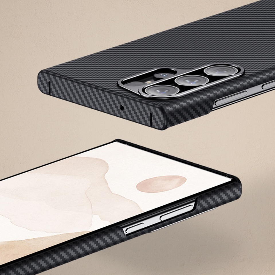 Husa pentru Samsung Galaxy S24 Ultra, Antisoc, SKYDDAR INOVATION, Aramid Fibe Magsafe, set cu sticker, Negru - 3 | YEO