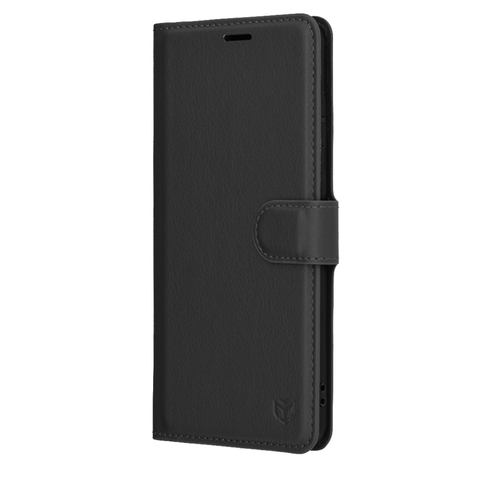 Husa pentru Samsung Galaxy S25 Edge, SKYDDAR INNOVATION, Leather Wallet, tip Carte cu Portofel Interior, Finisaje Premium, set cu sticker, Negru - 3 | YEO