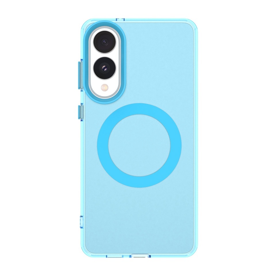 Husa pentru Samsung Galaxy S25 Edge, SKYDDAR INOVATION, CandyCase, Magsafe, set cu sticker, Albastru - 1 | YEO