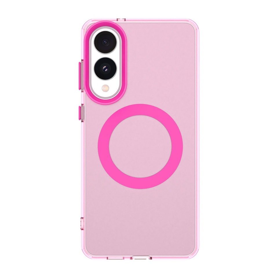 Husa pentru Samsung Galaxy S25 Edge, SKYDDAR INOVATION, CandyCase, Magsafe, set cu sticker, Roz - 1 | YEO