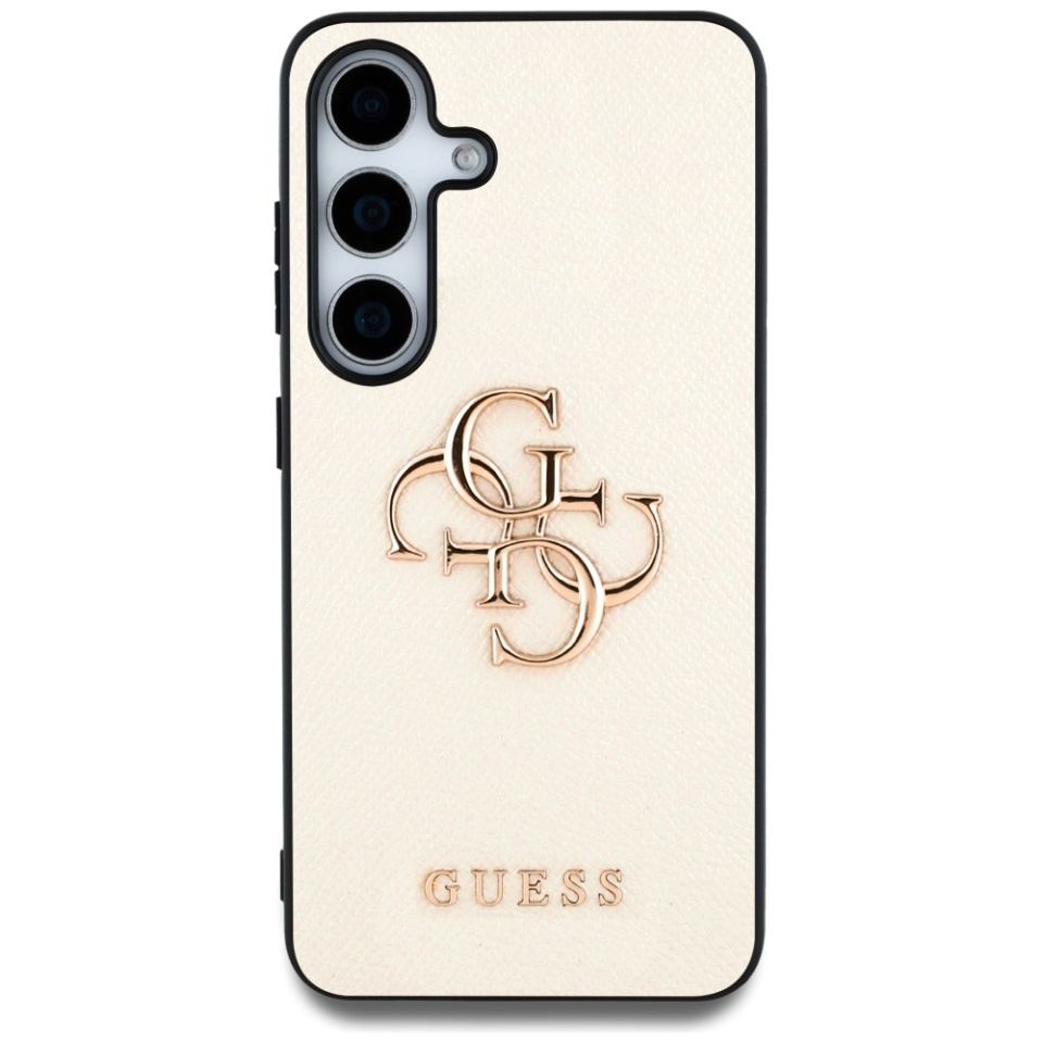 Husa pentru Samsung Galaxy S25, Guess, Hardcase Grained Big and Classic, Bej - 1 | YEO