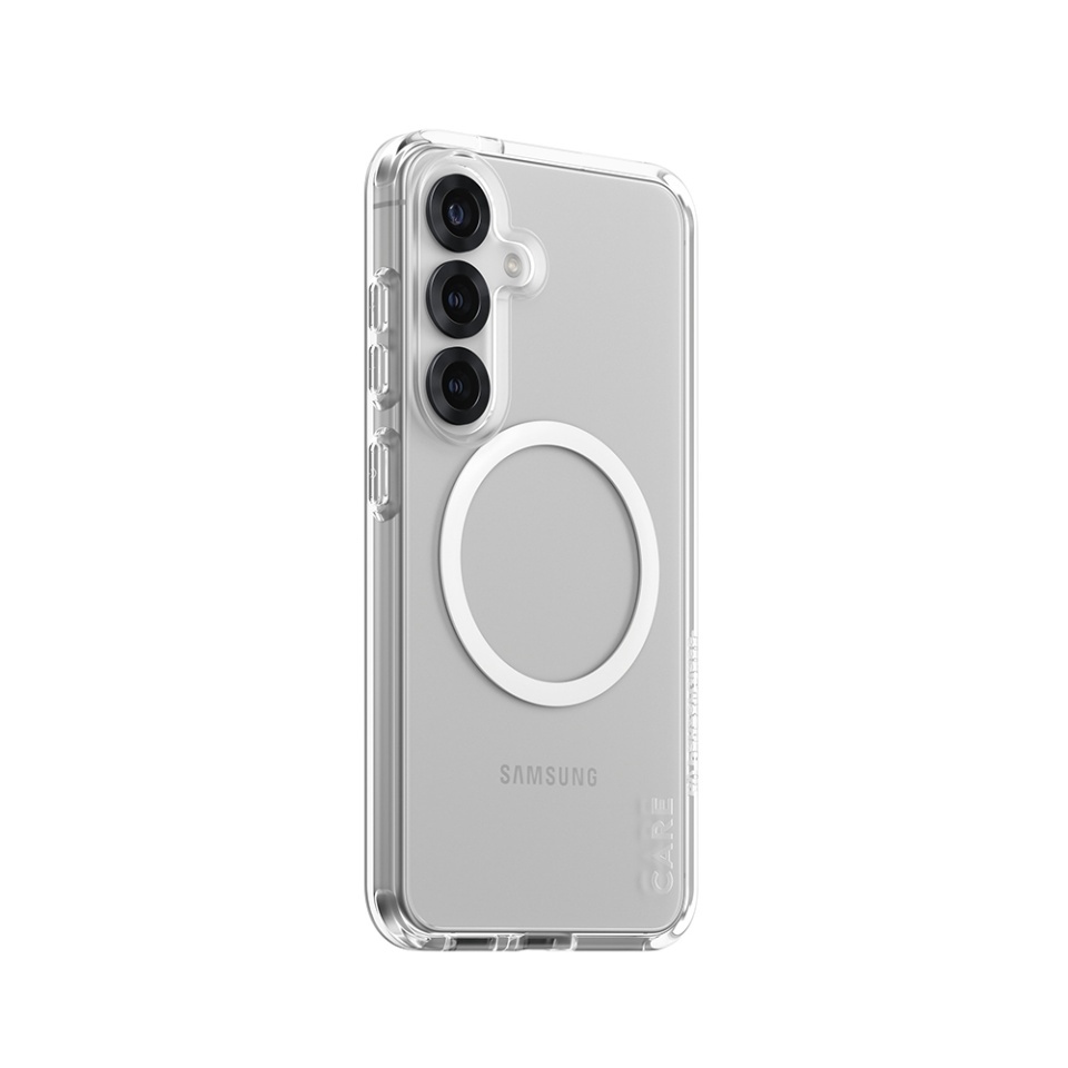 Husa pentru Samsung Galaxy S25, PanzerGlass, CARE Flagship Urban Combat White Qi Compatible, Anti-Soc 4.8m, Anti-Ingalbenire, Design Slim, Compatibila MagSafe, Transparenta - 1 | YEO