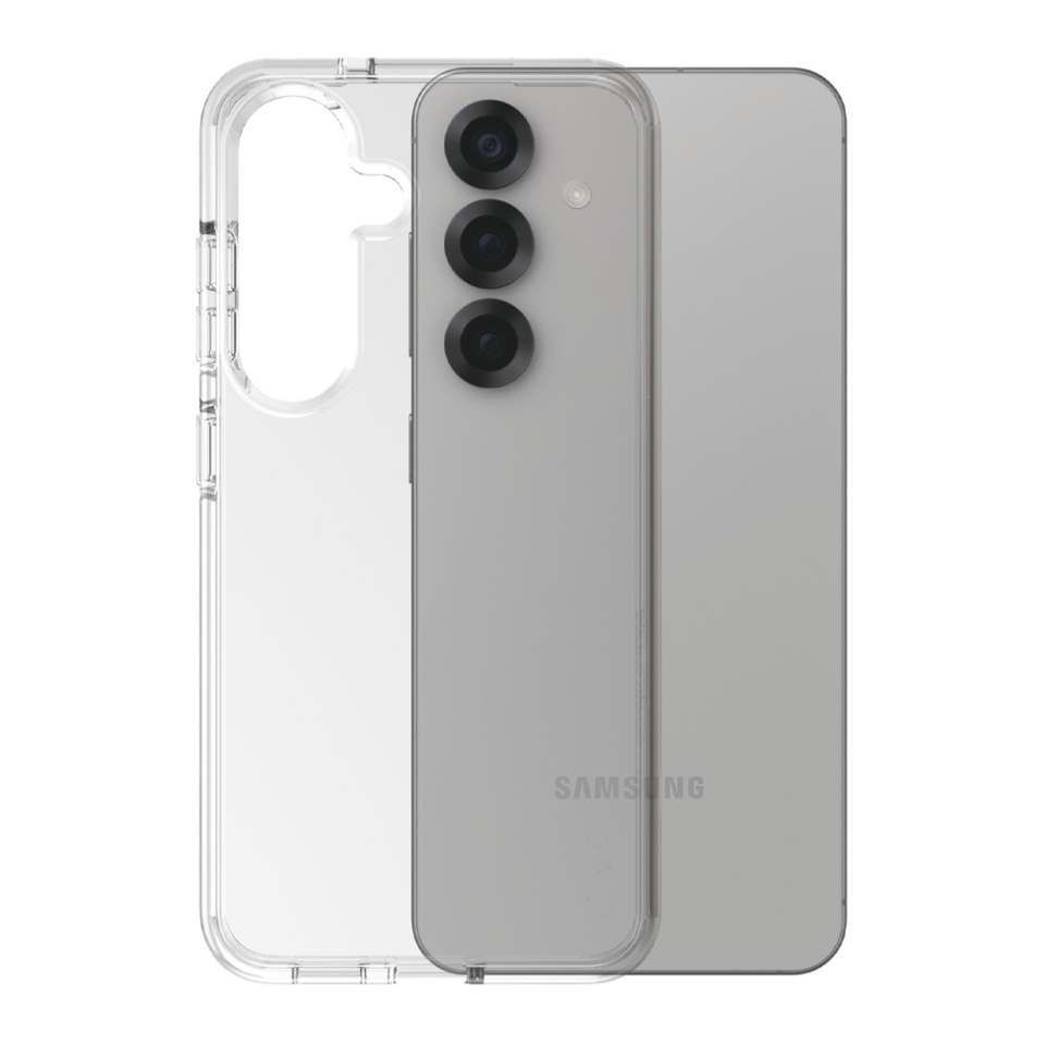 Husa pentru Samsung Galaxy S25, PanzerGlass, CARE Flagship Urban Combat, Anti-Soc 4.8m, Anti-Ingalbenire, Design Slim, Compatibila MagSafe, Transparenta