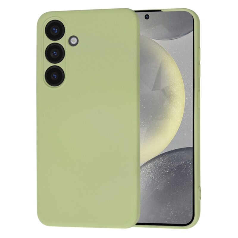 Husa pentru Samsung Galaxy S25 Plus din Silicon Catifelat, Protectie Premium, Skyddar SoftElegance - Verde