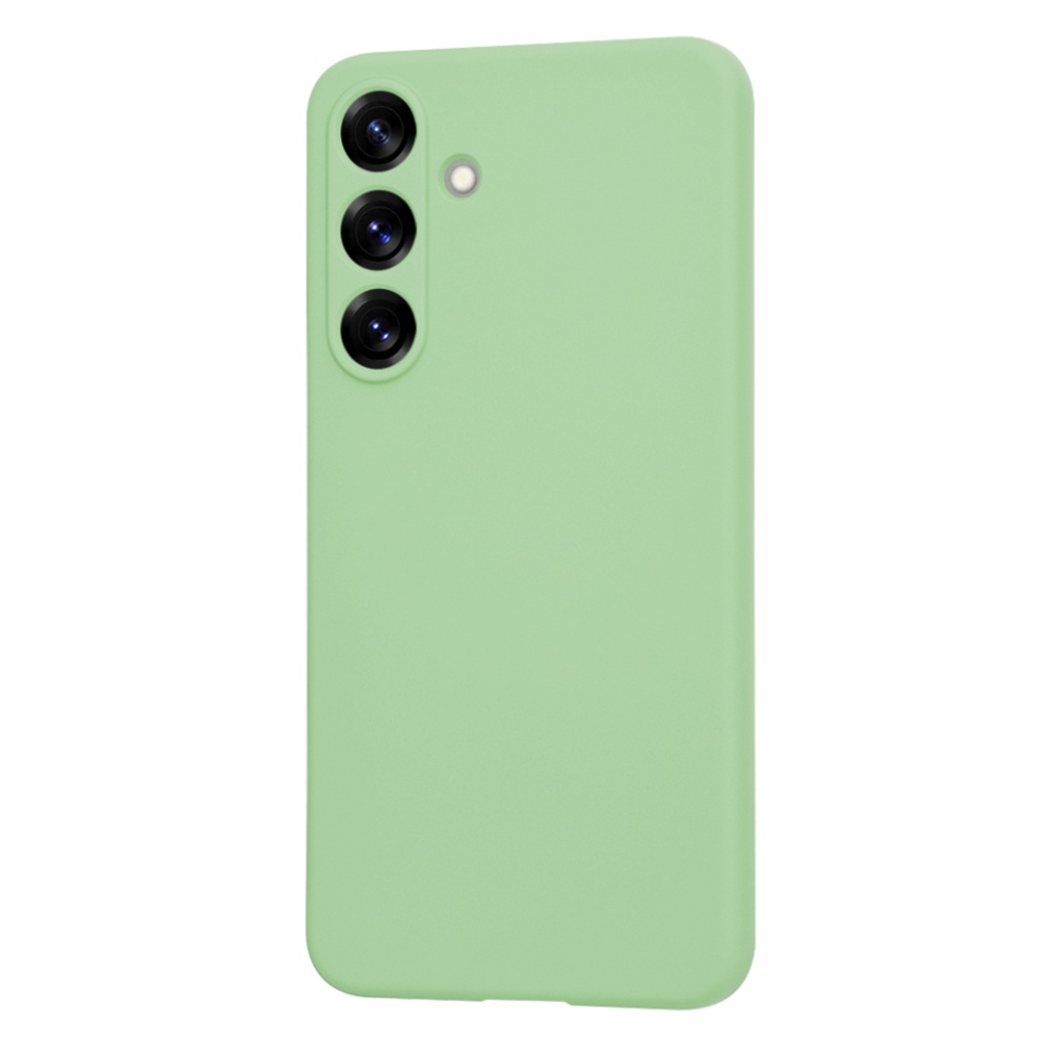 Husa pentru Samsung Galaxy S25 Plus din Silicon Catifelat, Protectie Premium, Skyddar SoftElegance - Verde deschis - 2 | YEO