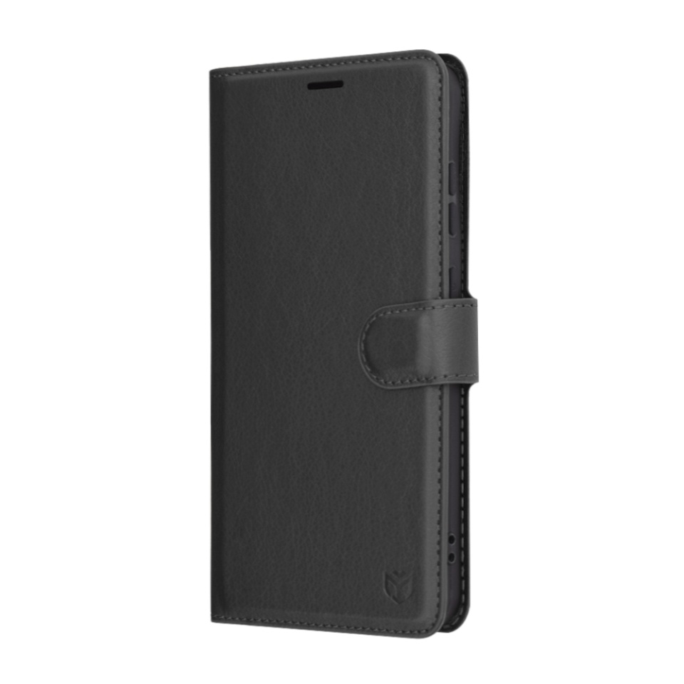 Husa pentru Samsung Galaxy S25 Plus, SKYDDAR INNOVATION, Leather Folio tip Carte, cu Portofel Interior, Finisaje Premium, set cu sticker, Negru - 3 | YEO