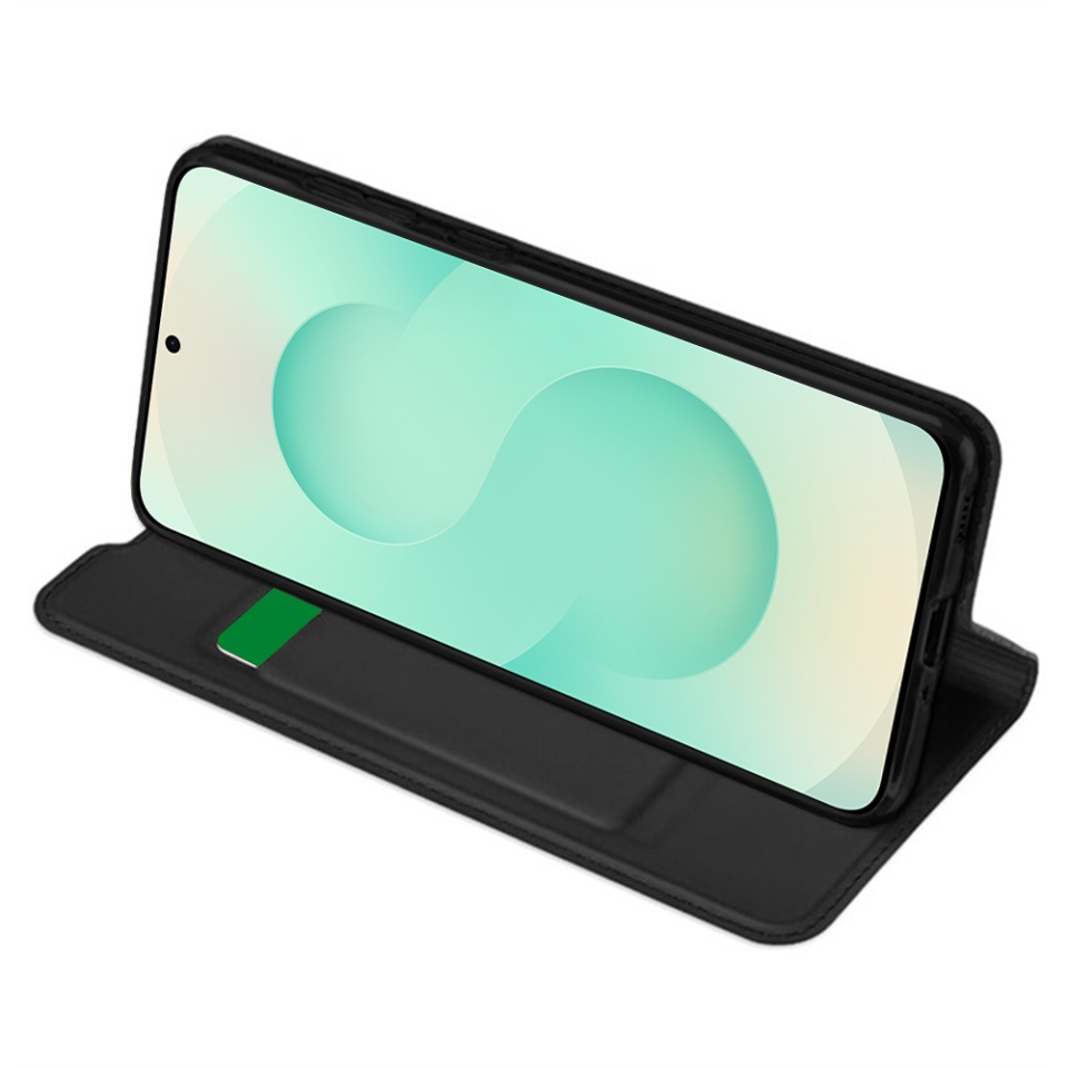 Husa pentru Samsung Galaxy S25 Plus, SKYDDAR INNOVATION, Magskin Book, tip Carte cu Portofel Interior, set cu sticker, Negru - 1 | YEO