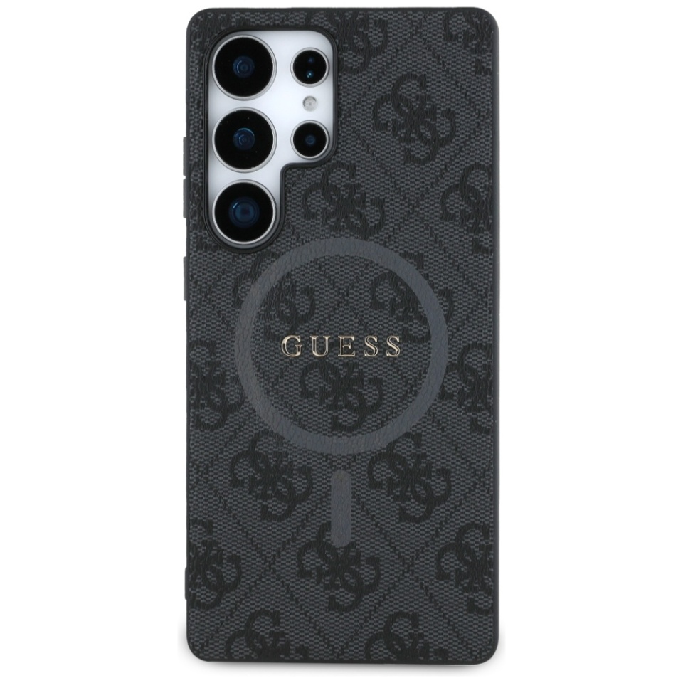 Husa pentru Samsung Galaxy S25 Ultra, 4G Ring Classic Logo MagSafe, Guess, Negru - 1 | YEO