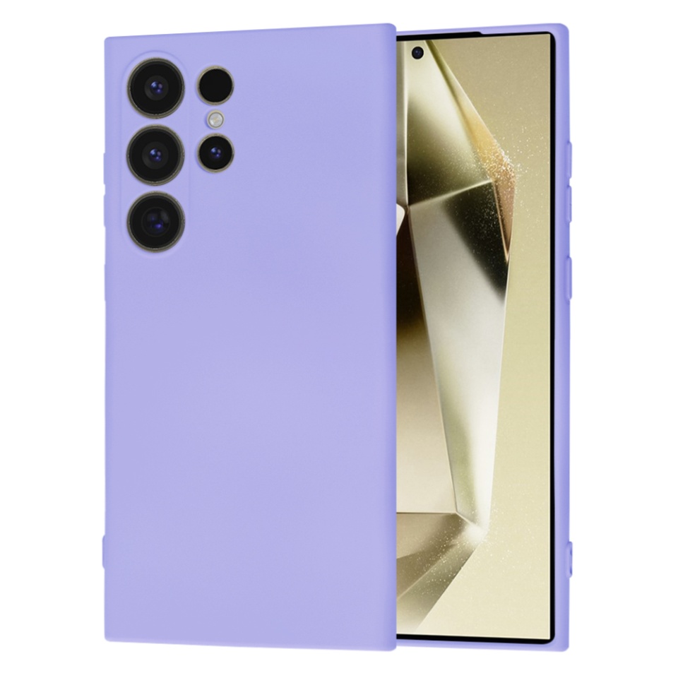 Husa pentru Samsung Galaxy S25 Ultra din Silicon Catifelat, Protectie Premium, Skyddar SoftElegance - Violet