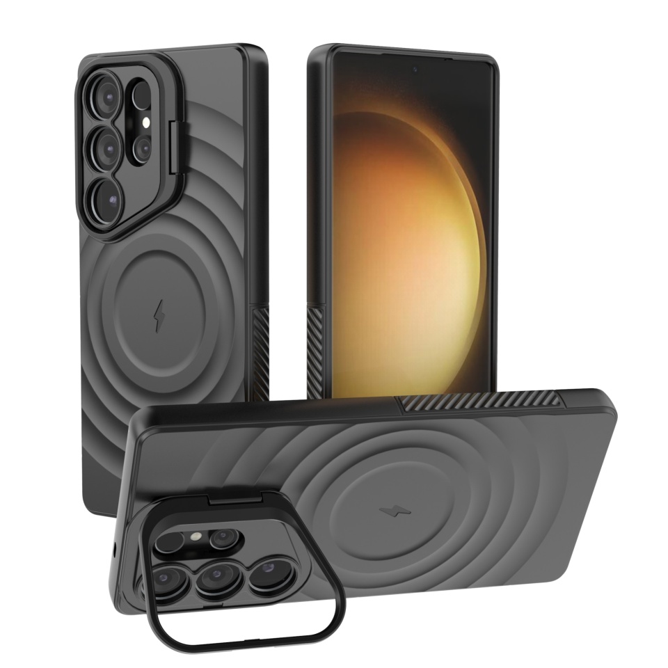 Husa pentru Samsung Galaxy S25 Ultra, SKYDDAR, Pulse Case Magsafe din Silicon, Negru