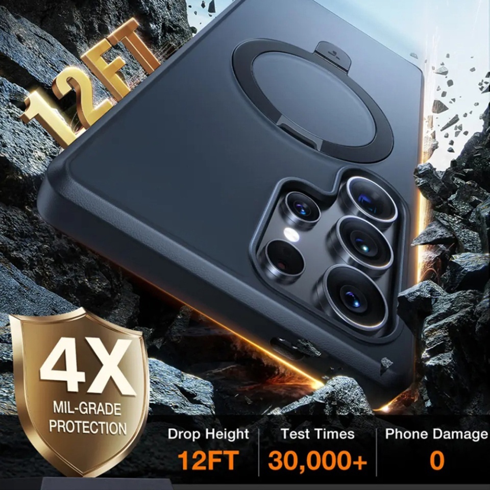 Husa pentru Samsung Galaxy S25 Ultra, Torras Ostand MagSafe, Transparenta - 3 | YEO