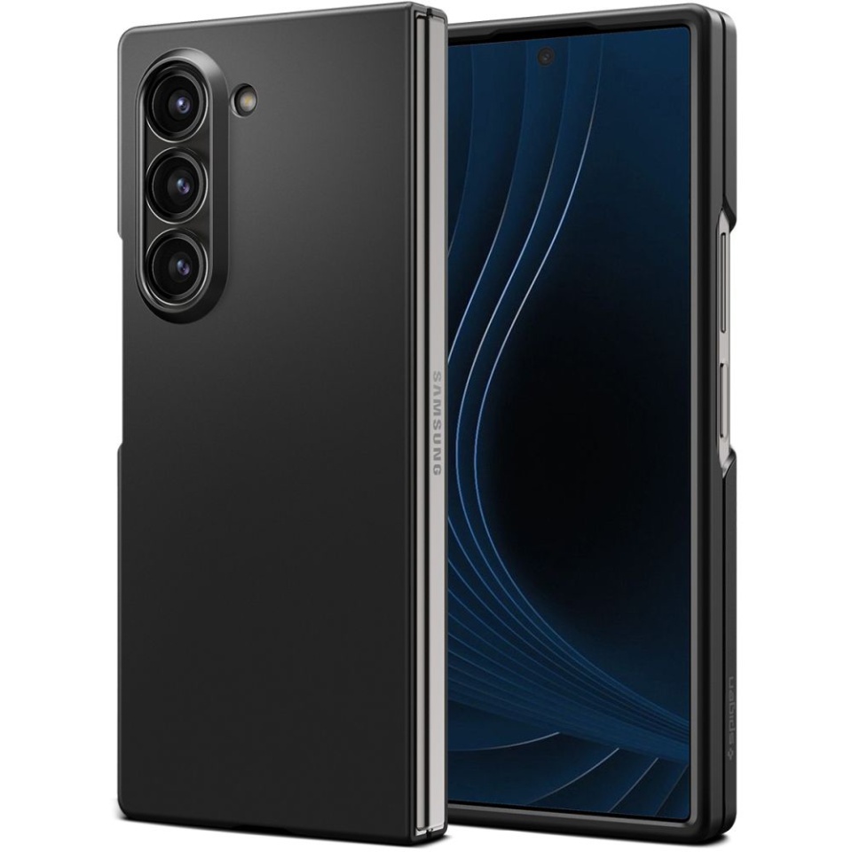 Husa pentru Samsung Galaxy Z Fold6 din silicon premium, Spigen Air Skin - Negru - 1 | YEO