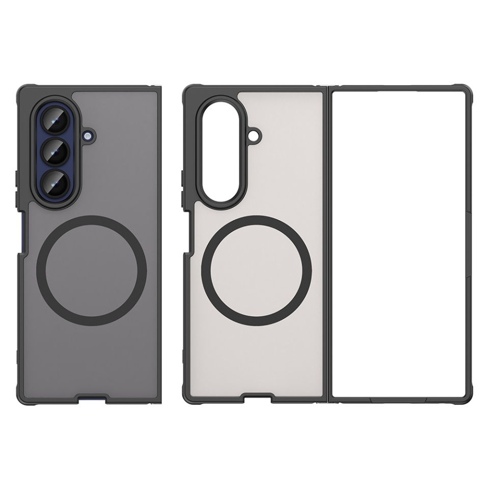 Husa pentru Samsung Galaxy Z Fold7, SKYDDAR INNOVATION, HaloFrost MagSafe II, Antisoc, set cu sticker, Negru - 1 | YEO